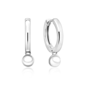 Cercei rotunzi argint cu perle naturale albe DiAmanti SK24210EL_W-G (Argint 925‰ 4,2 g.)